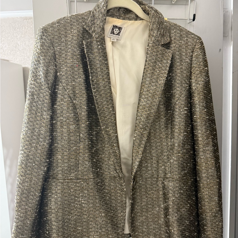 Anne Klein Metallic Tweed Jacket